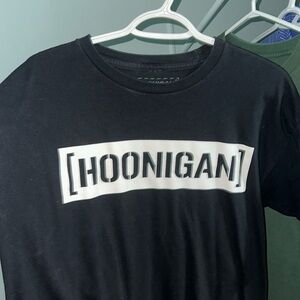 Hoonigan short sleeve black tee shirt Large